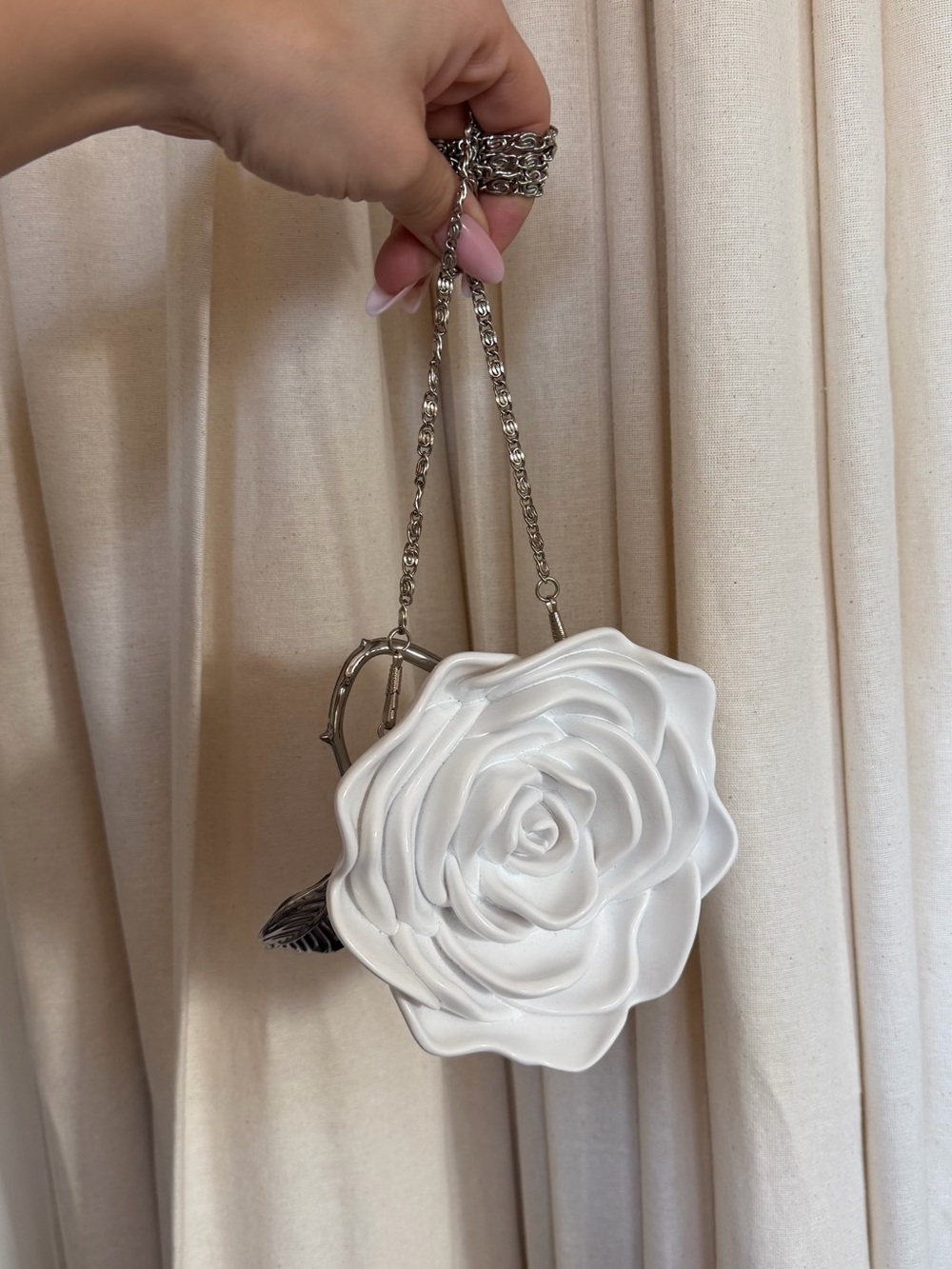 Viral Zara rose clutch with chain